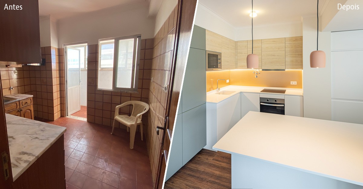 Remodelação de cozinha Lisboa — Antes e Depois